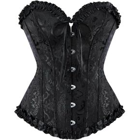قمم مشد للنساء تمثال نصفي للملابس الداخلية للدنت Linger Lege Push Up Bodysuit Overbust Boned Corset in Saudi Arabia