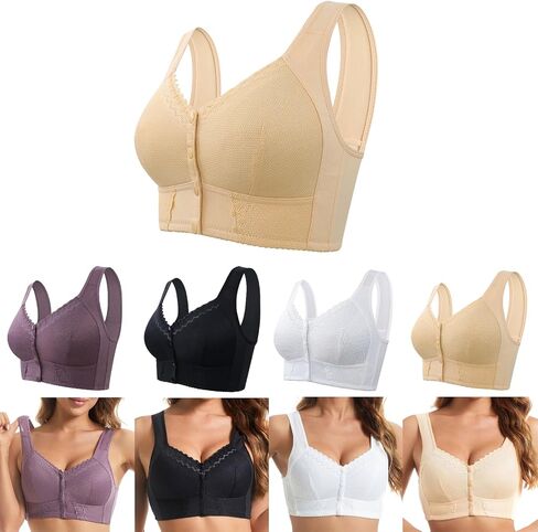 Moona Evybliss Bra for Seniors Premium Front Closure Push Up Bras No Underwire Ultra Comfy Breathable Daisy Bralette in Saudi Arabia