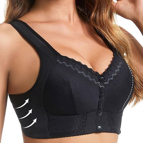 Moona Evybliss Bra for Seniors Premium Front Front Elugure Up Bras No Underwire Ultra Comfy Daisy Bralette in Saudi Arabia