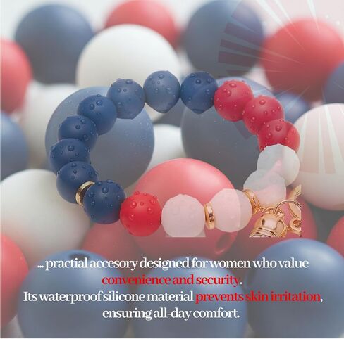 KeyRing Bracelet Car Accessories KeyRings American Keychain USA Key Ring Flag Key chains Wrist Keychains for Women in Saudi Arabia
