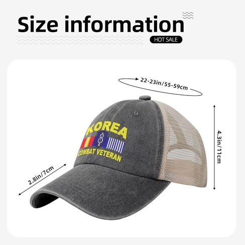 8th Infantry Division Korean War Veteran Adjustable Cowboy Mesh Baseball Cap Unisex Outdoor Trucker Hat3 Deep Heather in Saudi Arabia