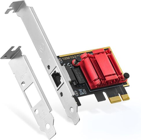 Binardat 5G PCIe Network Adapter, RTL8126 5G/2.5G/1G/100Mbps Ethernet Card RJ45 LAN Controller with Low Profile, Support PXE for Windows 11/10, Linux in Saudi Arabia