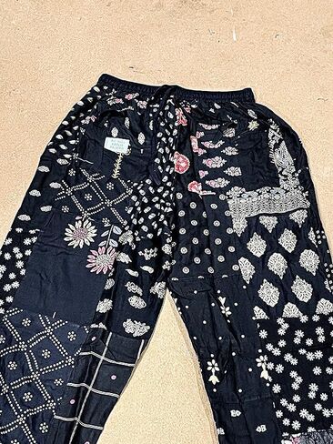 ETHINUMATIC®️ India Harem Pants for Women Patchwork Yoga Boho Palazzo Pant in Saudi Arabia
