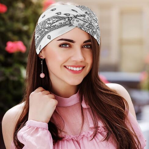 عصابات رأس S & N Remille للنساء ، ونطاق الشعر الكبير ، ومرنة تويست تويست بعصاء العادل ، و yoga تجريب الشعر 3 عبوة (Colour-8) in Saudi Arabia
