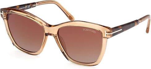 Tom Ford LUCIA FT 1087 Shiny Light Brown/Brown Shaded 54/16/140 unisex Sunglasses in Saudi Arabia