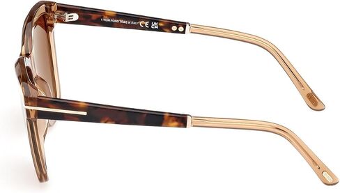 Tom Ford LUCIA FT 1087 Shiny Light Brown/Brown Shaded 54/16/140 unisex Sunglasses in Saudi Arabia