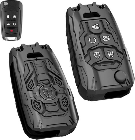 Key Fob Cover Case for Chevy Chevrolet GMC Buick Volt Camaro Cruze Equinox Impala Malibu Allure Encore Regal Verano Lacrosse Terrain Accessories (Model-B) in Kuwait