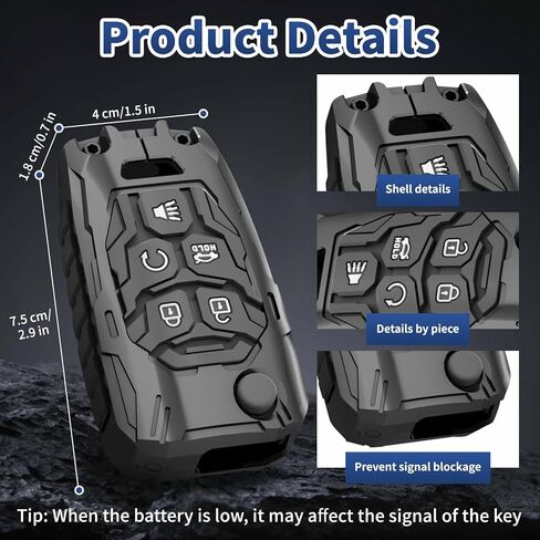Key Fob Cover Case for Chevy Chevrolet GMC Buick Volt Camaro Cruze Equinox Impala Malibu Allure Encore Regal Verano Lacrosse Terrain Accessories (Model-B) in Kuwait