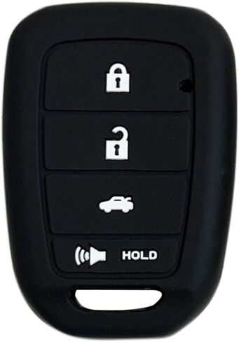تغطية FOB الرئيسية لـ Honda Accord 4 Buttons Silicone Key FOB Case Remote Fit for Honda Accord Civic CR-V HR-V 2014 2015 2017 2017 2018 2019 2020 2021 2022 丨 MLBHLIK6-1T 35118-T2A-A20 丨 (Blue) in Kuwait