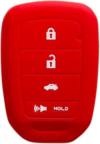 تغطية FOB الرئيسية لـ Honda Accord 4 Buttons Silicone Key FOB Case Remote Fit for Honda Accord Civic CR-V HR-V 2014 2015 2017 2017 2018 2019 2020 2021 2022 丨 MLBHLIK6-1T 35118-T2A-A20 丨 (Blue) in Kuwait