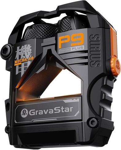 GravaStar Sirius Plus True Wireless Earbuds, Bluetooth 5.3 Active Noise Cancellation ANC Headphones, 28H Playtime, ENC Clear Call, IPX4 for Sports/Work, Customization App for iOS/Android-Black in Kuwait