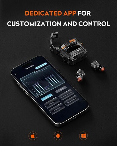 GravaStar Sirius Plus True Wireless Earbuds, Bluetooth 5.3 Active Noise Cancellation ANC Headphones, 28H Playtime, ENC Clear Call, IPX4 for Sports/Work, Customization App for iOS/Android-Black in Kuwait