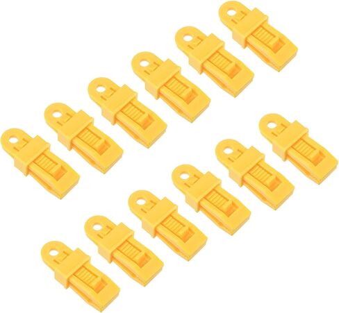12Pack Tarp Clips - Tent Awning Secures Clamp Sliding Snap, Strong Lock Grip, Apply to Outdoor/Camping /Swimming Pools (Blue) in Saudi Arabia