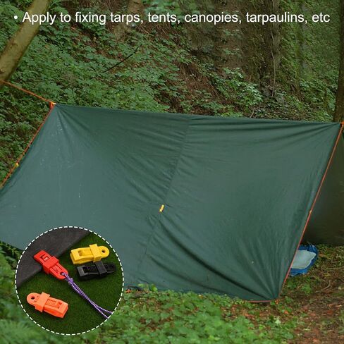 12Pack Tarp Clips - Tent Awning Secures Clamp Sliding Snap, Strong Lock Grip, Apply to Outdoor/Camping /Swimming Pools (Blue) in Saudi Arabia