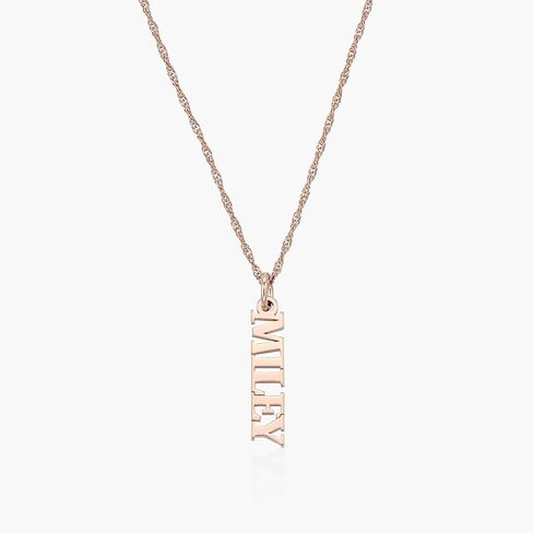 OAK & LUNA - Personalized Singapore Chain Name Necklace with Diamond Options in Saudi Arabia