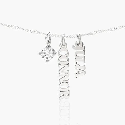 OAK & LUNA - Personalized Singapore Chain Name Necklace with Diamond Options in Saudi Arabia