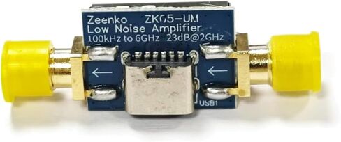 AURSINC ZK06-UM Low Noise Amplifier (LNA) Module, Broadband, 10M‑6GHz, 21dB Gain, USB Interface Powered, Used for TinySA Ultra 5.8GHz Preamplifier, for RF & Software Defined Radio (SDR) in Kuwait
