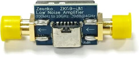 AURSINC ZK06-UM Low Noise Amplifier (LNA) Module, Broadband, 10M‑6GHz, 21dB Gain, USB Interface Powered, Used for TinySA Ultra 5.8GHz Preamplifier, for RF & Software Defined Radio (SDR) in Kuwait
