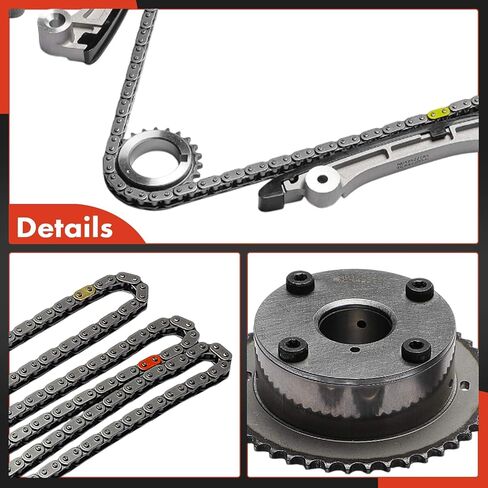 A-Premium 19-PC Engine Timing Chain Kit with VVT Sprocket Compatible with Ford, Lincoln & Mercury Cars - Fusion 2010, Edge 2007-2010, Taurus 2008-2011, Flex 2009-2011, Taurus X 2008-2009 & More in Saudi Arabia
