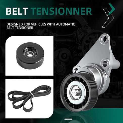 90K-38158B Complete Serpentine Belt Drive Component Kit, For Chevrolet Silverado/Suburban/Tahoe/Silverado/Avalanche 99-02, For GMC Sierra/Yukon 99-02, For Cadillac Escalade 2002#38001 38158 K060930 in Saudi Arabia