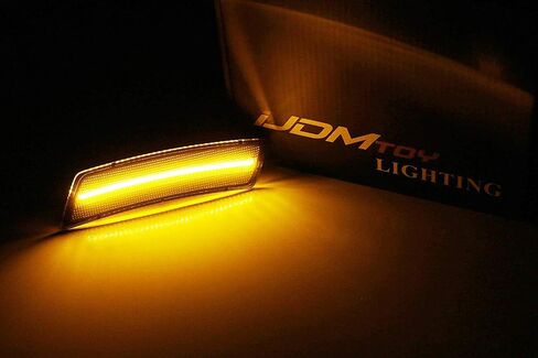 iJDMTOY Euro Clear Lens Amber Full LED Front Side Marker Light Kit Compatible With Volkswagen 2018-up Tiguan, 2012-2019 Beetle, Powered by 40-SMD LED, Replace OEM Amber Sidemarkers in Saudi Arabia