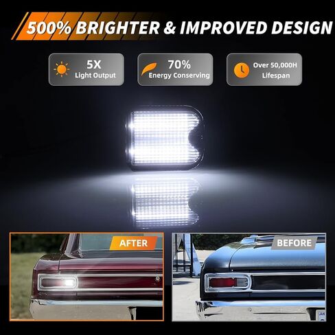 عدسة ضوء التيل متوافقة مع Chevy Chevelle 1966 ، [DOT] [IP67 مقاومة للماء] عدسة مصباح الذيل (يسار + يمين) ، استبدل OEM #CH-TL/RL-66 ، زوج واحد ، عدسة حمراء in Kuwait