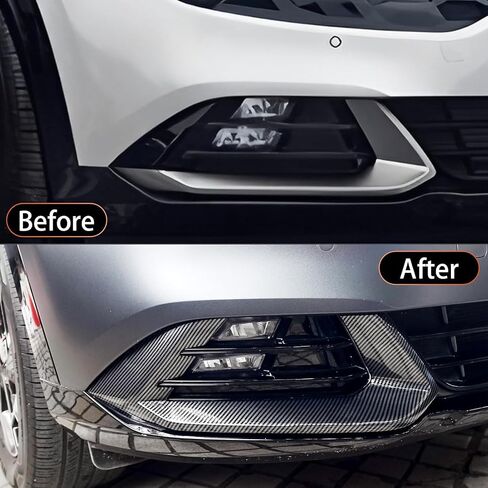 2PCS ABS Carbon Fiber Car Front Fog Light Lamp Covers Trim Compatible with Kia Sportage 2023 2024 2025 2026 Accessories in Saudi Arabia