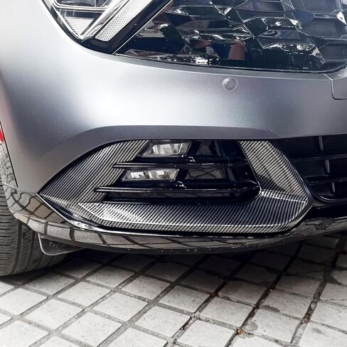 2PCS ABS Carbon Fiber Car Front Fog Light Lamp Covers Trim Compatible with Kia Sportage 2023 2024 2025 2026 Accessories in Saudi Arabia