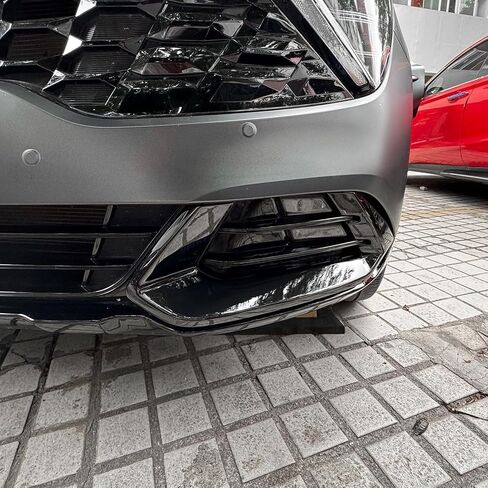 2PCS ABS Carbon Fiber Car Front Fog Light Lamp Covers Trim Compatible with Kia Sportage 2023 2024 2025 2026 Accessories in Saudi Arabia