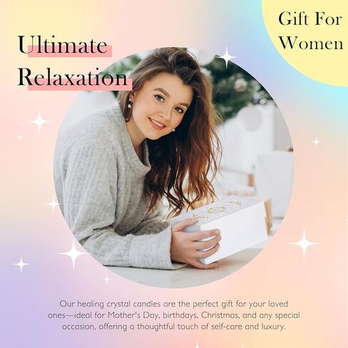 هدايا عيد ميلاد زودياك للنساء ، شموع معطرة لافندر للنساء ، شموع الصويا مع بلورات شفاء الحجارة ، سلة هدايا التنجيم الروحية (نيران ، ليو ، القوس) in Kuwait