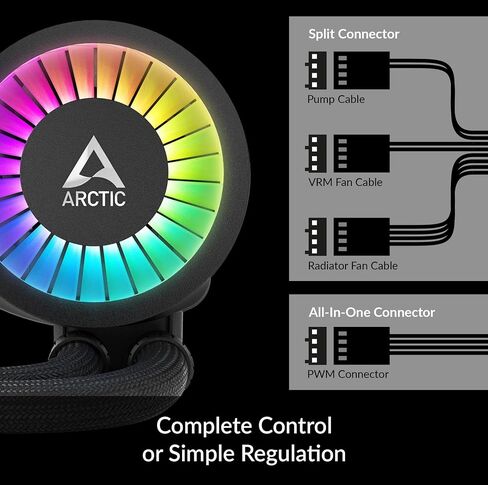 الفريزر السائل القطب الشمالي III 420 A -RGB - CPU AIO مبرد المياه ، كمبيوتر تبريد المياه ، Intel & AMD ، مضخة فعالة تسيطر عليها PWM ، المروحة: 200-1900 دورة في الدقيقة ، LGA1851 و LGA1700 إطار الاتصال - أبيض in Saudi Arabia