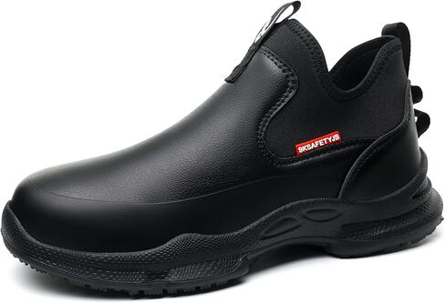 Non Slip Work Shoes, Water Oil Resistant Slip on Lightweight Garden Chef Restaurant Food Service Nursing Leather Footwear in Saudi Arabia