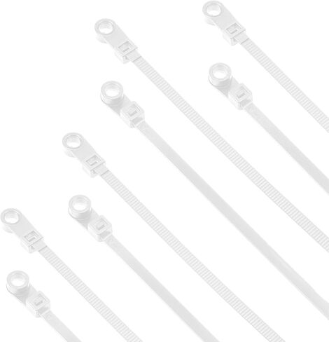 روابط سوداء سوداء مع ثقب المسمار 100 pcs شاقتها نايلون سلك العلاقات القابلة للتركيب كابل الرأس in Kuwait