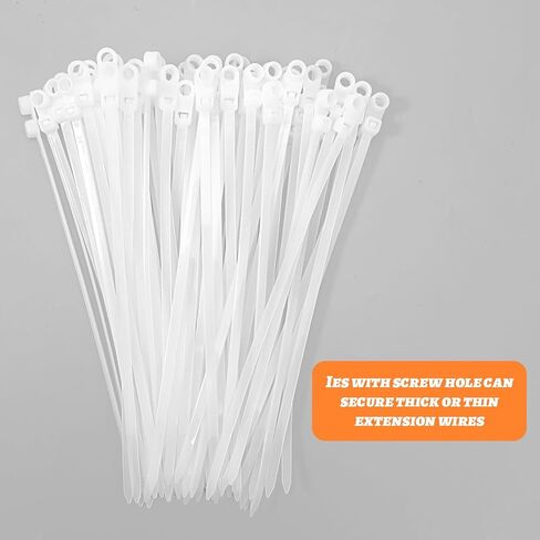 روابط سوداء سوداء مع ثقب المسمار 100 pcs شاقتها نايلون سلك العلاقات القابلة للتركيب كابل الرأس in Kuwait