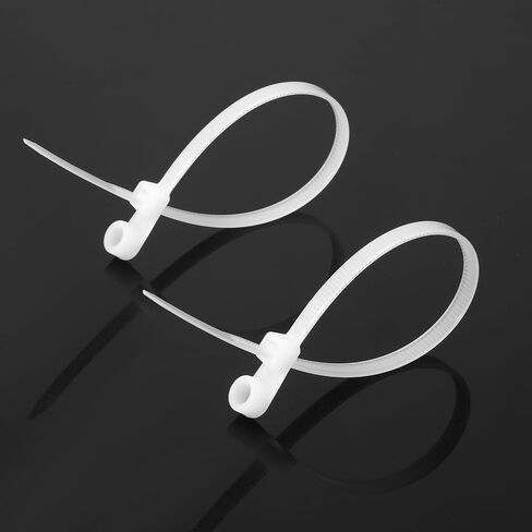 روابط سوداء سوداء مع ثقب المسمار 100 pcs شاقتها نايلون سلك العلاقات القابلة للتركيب كابل الرأس in Kuwait