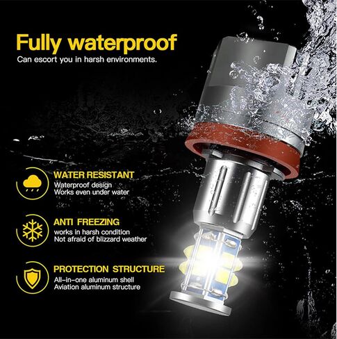 E39 LED Angel Eyes Marker Light Compatible for BMW 1 5 6 7 Series X3 X5 (Fit E39 E53 E60 E63 E64 E65 E66 E83 E87), White 6000K 160W Bulb, Pack of 2 in Saudi Arabia