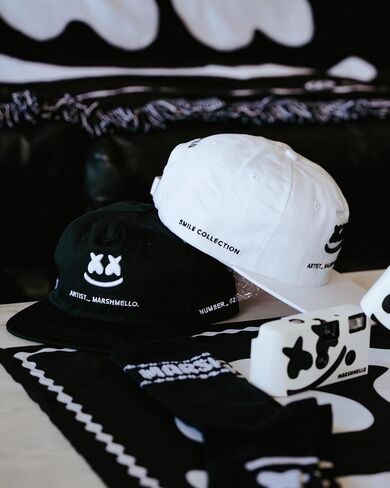 Marshmello - Mello Core Strapback, Five Panel, Adjustable Strap, Smile in Saudi Arabia