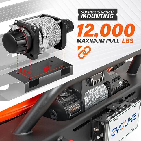 for Dakota & Durango Front Bumper Compatible with 1997 1998 1999 2000 2001 2002 2003 2004 Dodge Dakota & 1998-2003 Durango w/LED Lights, Winch Plate, Sensor Holes, License Plate Frame & D-rings in Kuwait