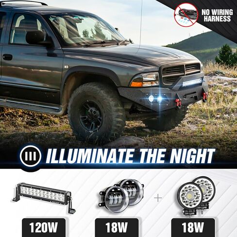 for Dakota & Durango Front Bumper Compatible with 1997 1998 1999 2000 2001 2002 2003 2004 Dodge Dakota & 1998-2003 Durango w/LED Lights, Winch Plate, Sensor Holes, License Plate Frame & D-rings in Kuwait