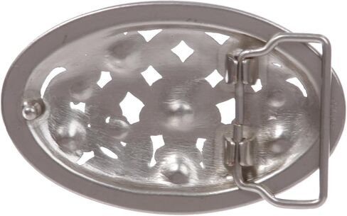 1 1/2" Antique Silver Brass Oval Perforated Engraved Crystal Rhinestone Western Floral Belt Buckle, Antique Brass in Saudi Arabia