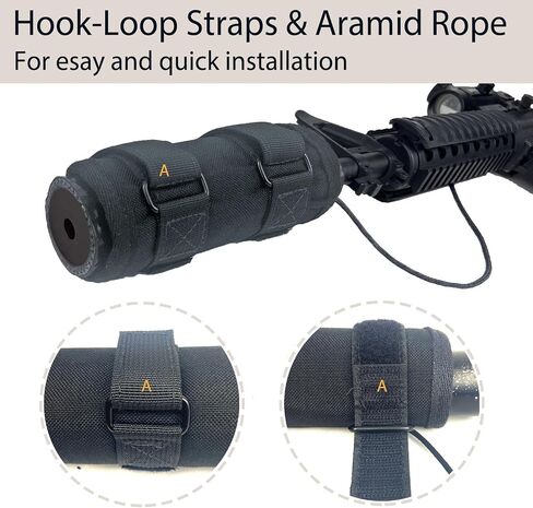 7" Suppressor Cover with Burn Proof Silicone Coated Fiber Sleeve Heat Resistant Suppressors Wrap for Hunting Rifles in Saudi Arabia