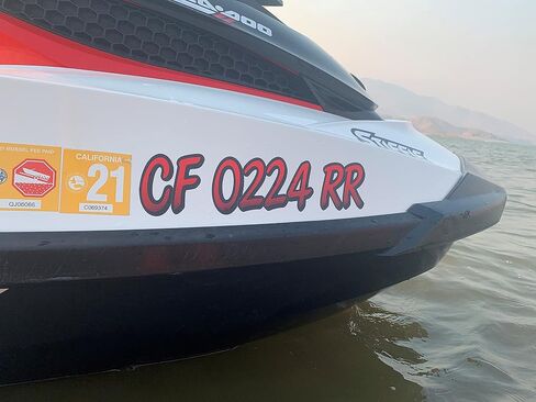 Stiffie Whipline Matte Black/Black 3" Boat & PWC Registration Decals • Numbers Letters Stickers in Saudi Arabia