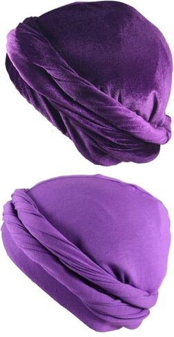2pcs halo عتيقة تويس ساتان مبطن durag رأس التفاف قبعة عمامة للرجال - غطاء الجمجمة غطاء النوم in Kuwait