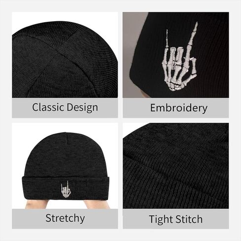 قبعة القمر للرجال للنساء قبعة الشتاء المطرزة قبعة المماطلة المتماسكة قبعة الجمجمة in Kuwait