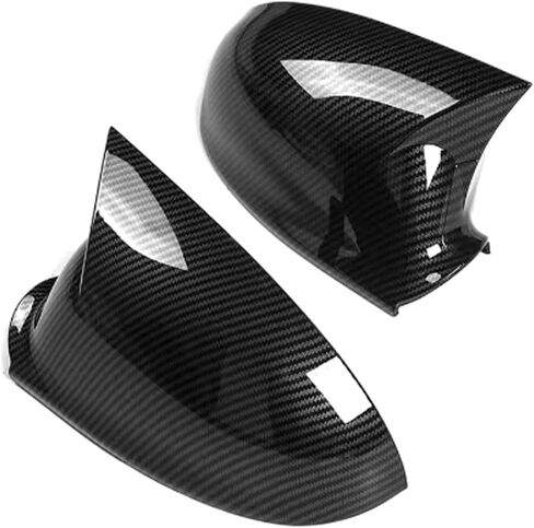 2pcs لـ VW Golf 7 Golf 7.5 MK7 MK7.5 GTI R 2014-2019 Oxor Ox Horn Side Rearview Mirror Cover Sporty Car Auto Outso ABS -Carbon Black in Kuwait