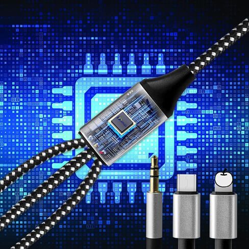 6.56ft MFI Lightning Lightning إلى 1/4 بوصة TRS كابل ، في غضون 1/4 إلى USB C ، 3.5 مم إلى 1/4 "، تشمل رقاقة DAC ، 3-in-1 Stereo 1/4 TRS كابل AMP (AMP سماعة الرأس ( Lightning متوافق in Kuwait