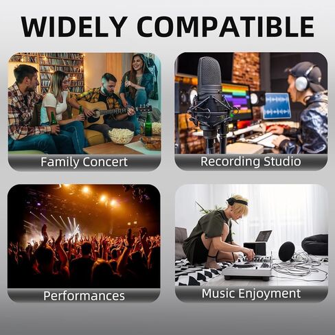 6.56ft MFI Lightning Lightning إلى 1/4 بوصة TRS كابل ، في غضون 1/4 إلى USB C ، 3.5 مم إلى 1/4 "، تشمل رقاقة DAC ، 3-in-1 Stereo 1/4 TRS كابل AMP (AMP سماعة الرأس ( Lightning متوافق in Kuwait