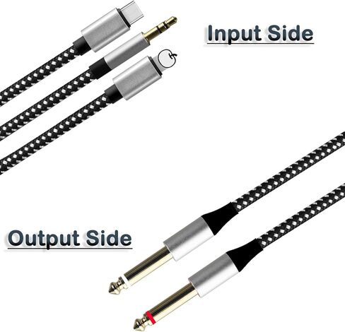 6.56ft MFI Lightning Lightning إلى 1/4 بوصة TRS كابل ، في غضون 1/4 إلى USB C ، 3.5 مم إلى 1/4 "، تشمل رقاقة DAC ، 3-in-1 Stereo 1/4 TRS كابل AMP (AMP سماعة الرأس ( Lightning متوافق in Kuwait