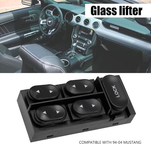 Master Window Control Switch Driver Window Door Lift Control F4ZZ-14529-B Compatible for Ford Escort 1997-2002, Ford Mustang Convertible 1994-2004, Tracer 1997-1999 in Saudi Arabia