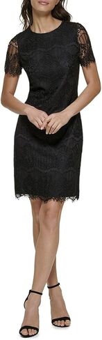 Kensie Women's Short Sleeve Lace Mini Shift Dress in Saudi Arabia